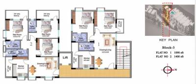 Tower 3 Cluster Plan for Typical Floor heights Tower 3 Cluster Plan for Typical Floor