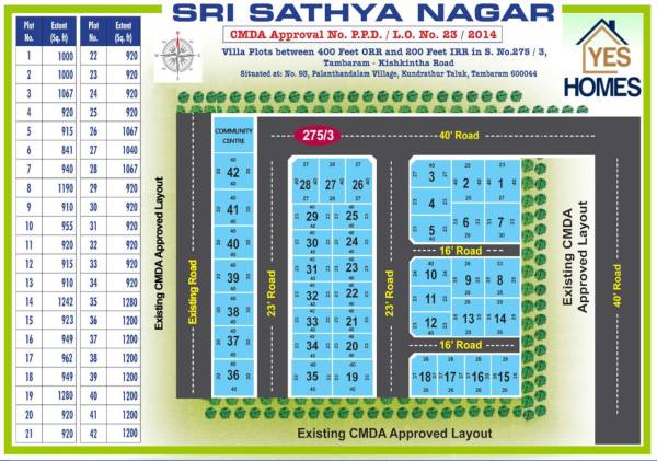  sri-sathya-nagar Layout Plan