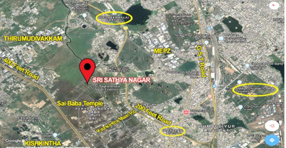  sri sathya nagar Location Plan