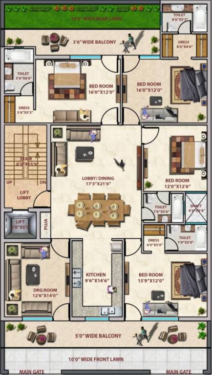  construction 330 sqyd RR construction 330 sq.yd. Cluster Plan