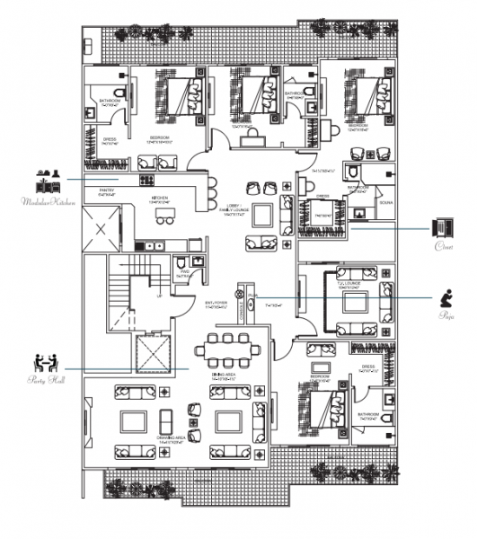  floor-dlf-phase-3 Palm Floor DLF Phase 3 Cluster Plan