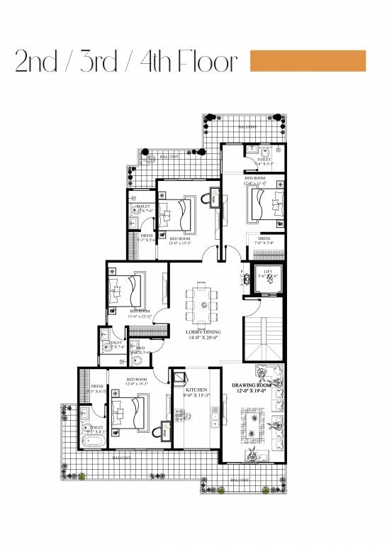  floors mayfield garden 2 Dummy Tower Cluster Plan
