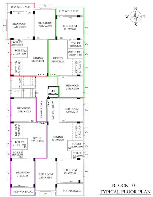  shantinikatan apartment Shantinikatan Apartment Cluster Plan