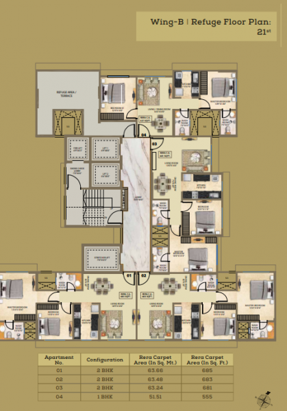  24-karat B Wing Cluster Plan