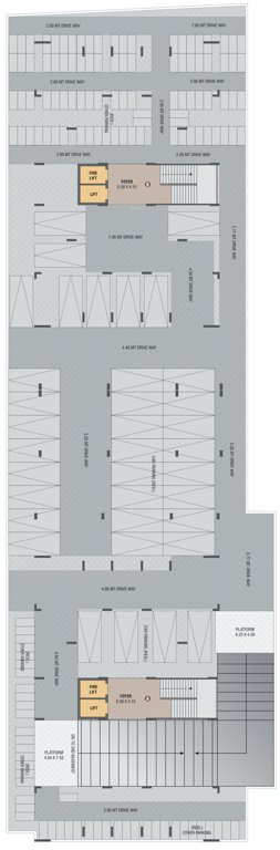  atharva elanza Block A And Block B Basement 1 Cluster Plan