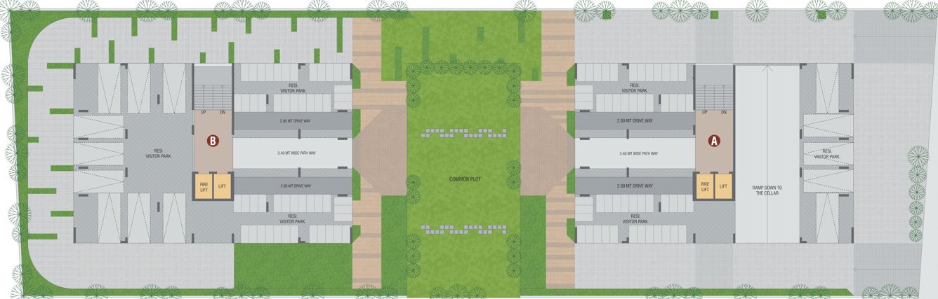  atharva elanza Block A Cluster Plan for ground Floor