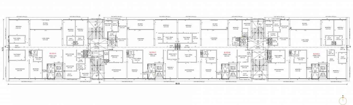 iscon vogue Block A Cluster Plan From 2nd To 19th Floor