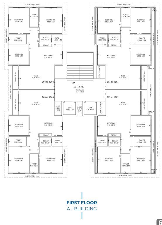 sky elanza Block A And Block B Cluster Plan for 1st Floor