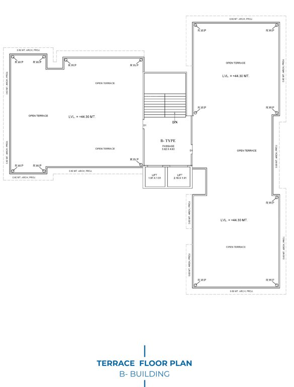 sky elanza Block B And Block B TERRACE Cluster Plan