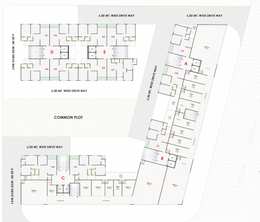 vincitore valley Block A And B Cluster Plan for 1st Floor