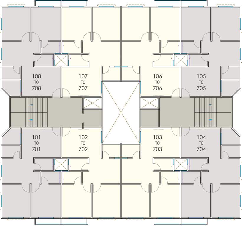  niharika park apartment chsl Niharika Park Apartment CHSL Cluster Plan For Typical Floor Plan
