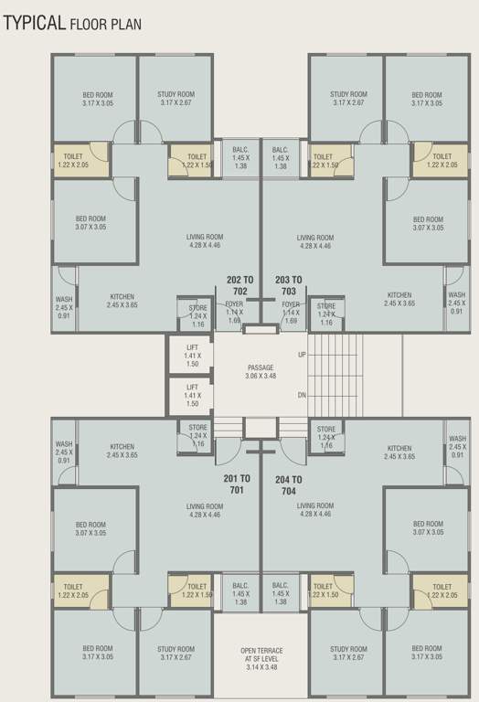 signature residency Signature Residency Cluster Plan from 2nd to 7th Floor
