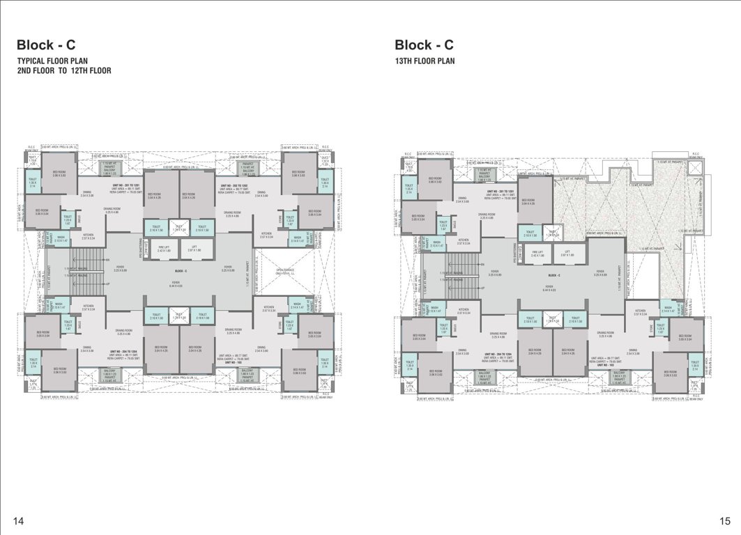  festival o2 Block C Cluster Plan from 2nd to 13th Floor