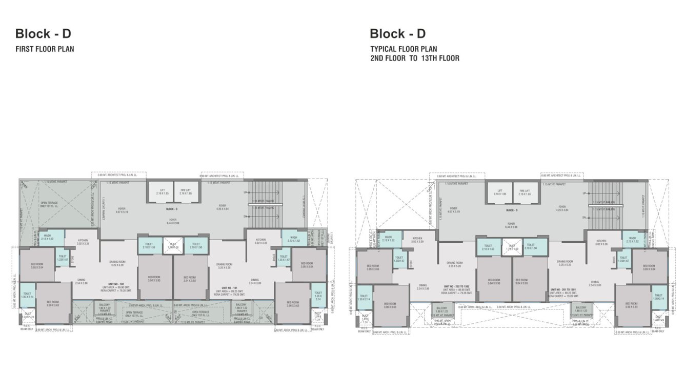  festival o2 Block D Cluster Plan from ground to 13th Floor