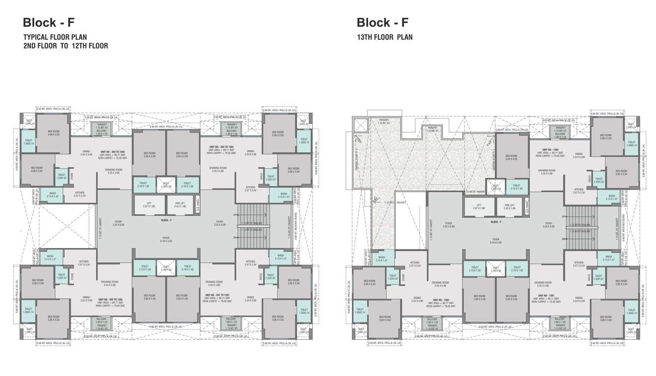  festival o2 Block F Cluster Plan from 2nd to 13th Floor