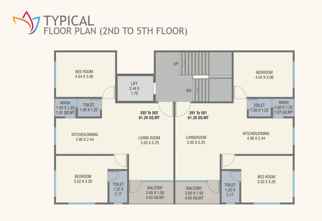 keshav complex Keshav Complex Cluster Plan from 2nd to 5th Floor