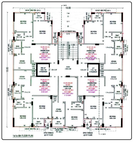  shivam-elegance Shivam Elegance Cluster Plan from 1st to 6th Floor