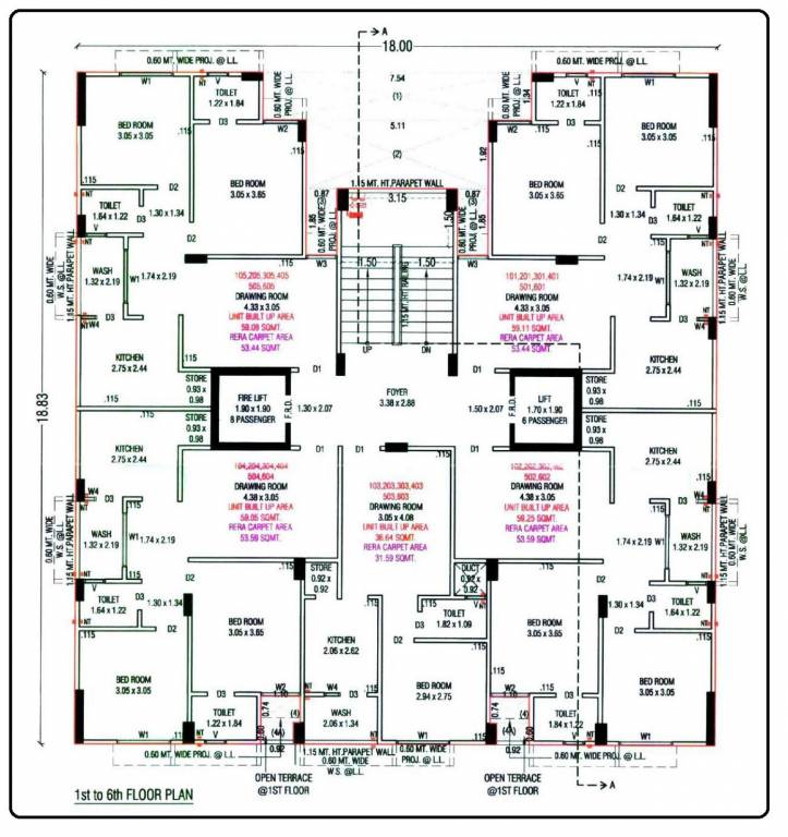  shivam elegance Shivam Elegance Cluster Plan from 1st to 6th Floor