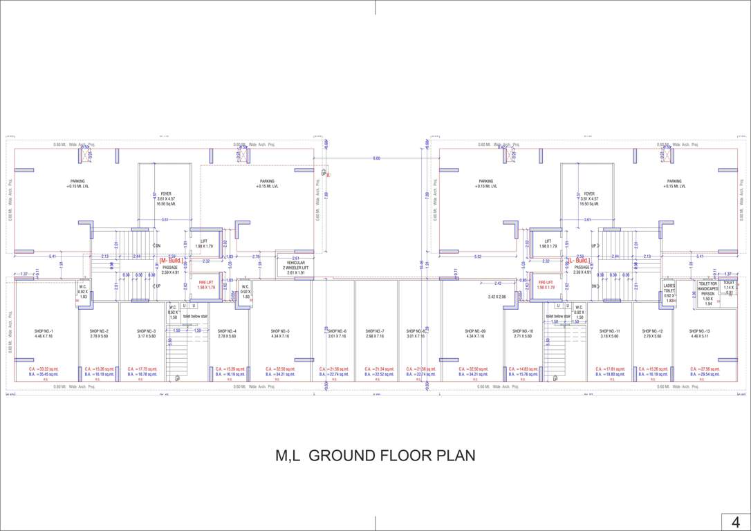  sun shantam Block M And L Cluster Plan for ground Floor