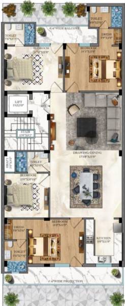  platinum-floors Platinum Floors Cluster Plan For Typical Floor Plan