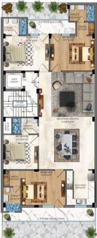  platinum floors Platinum Floors Cluster Plan For Typical Floor Plan