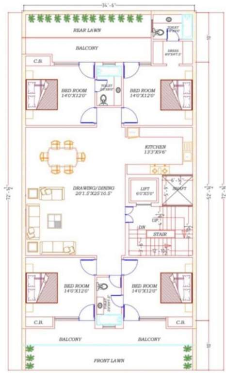  royal floors Bhoomi Royal Floors Cluster Plan from 1st to 4th Floor