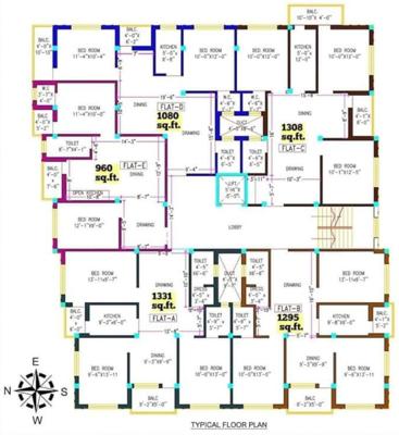 Swastik Residency Cluster Plan from 1st to 5th Floor swastik-residency Swastik Residency Cluster Plan from 1st to 5th Floor