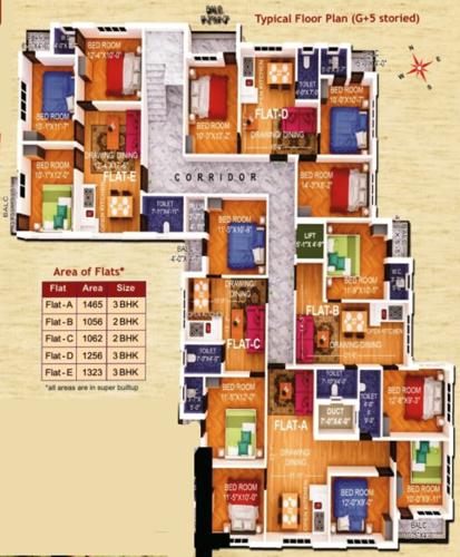  sweta-phase-ii Sweta Phase II Cluster Plan For Typical Floor Plan
