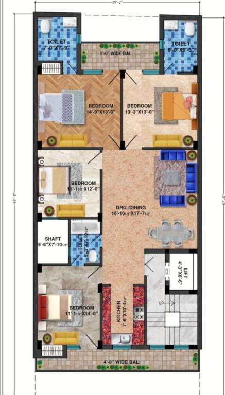  dream homes Dream Homes Cluster Plan from 1st to 4th Floor