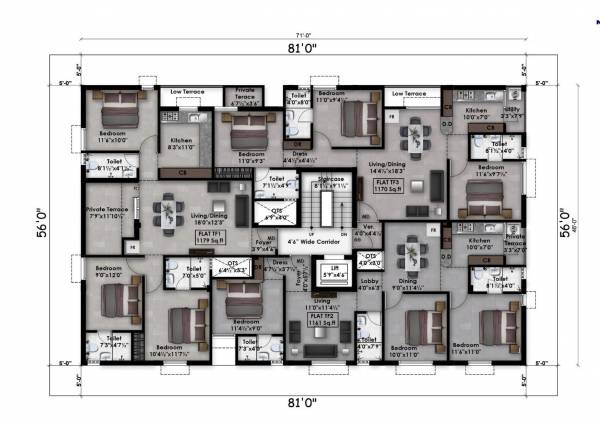  subakirudh Subakirudh Cluster Plan for 3rd Floor