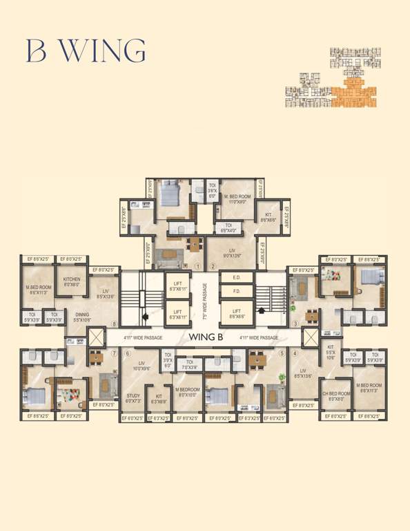  horizon B Wing Cluster Plan