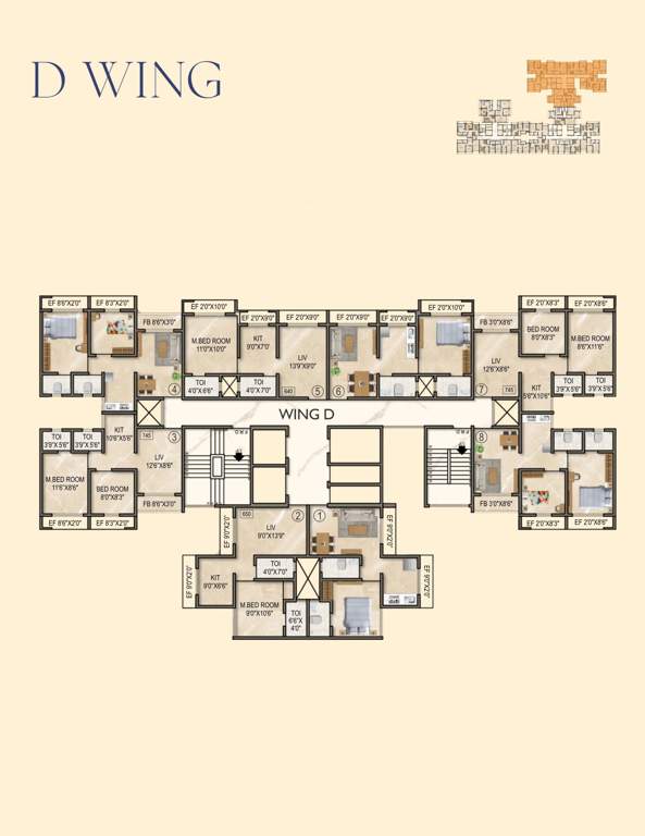  horizon D Wing Cluster Plan