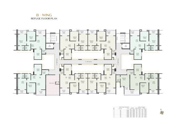  pleasure B Building Cluster Plan for Refuge Floor