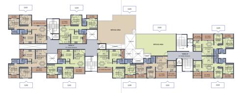  newquay Wing A And B Cluster Plan For 11th Floor