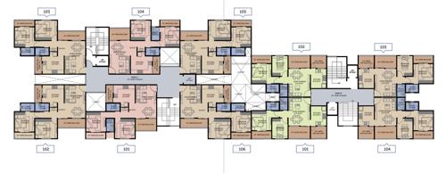  newquay Wing A And B Cluster Plan From 1st To 15th Floor
