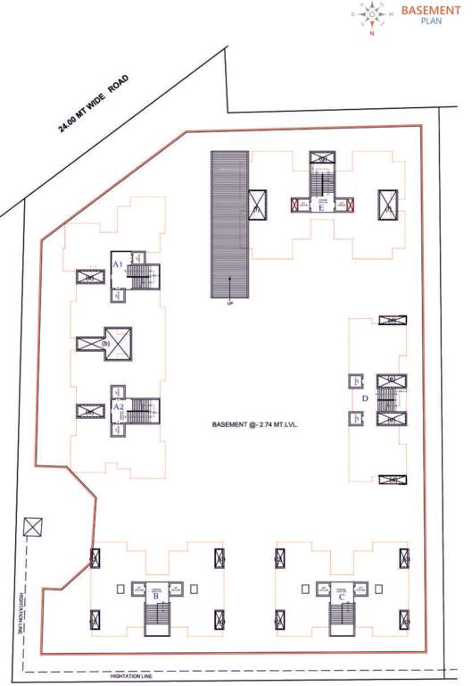  shree hari sakar A1 To E Basement Cluster Plan
