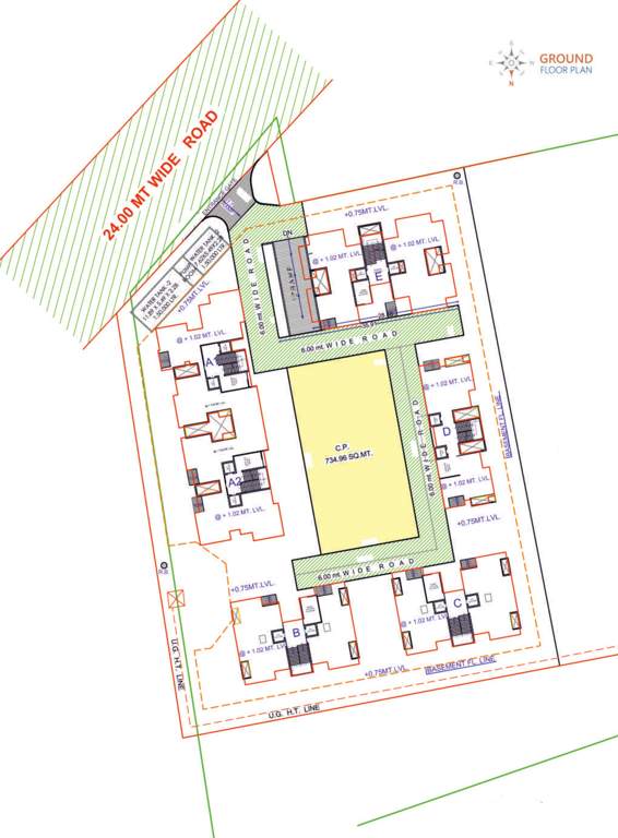  shree hari sakar A1 To E Ground Cluster Plan
