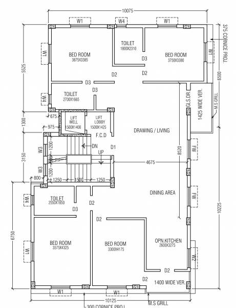  newtown-apartments Cluster Plan for 4th Floor