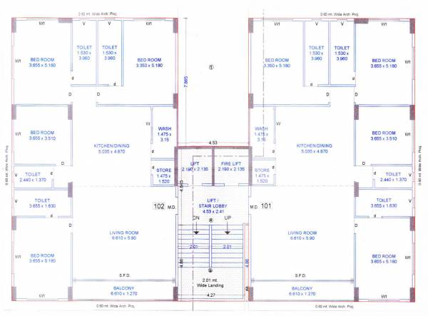  zorista Block F Cluster Plan For Typical Floor