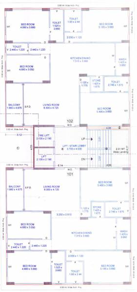  zorista Block G Cluster Plan For Typical Floor