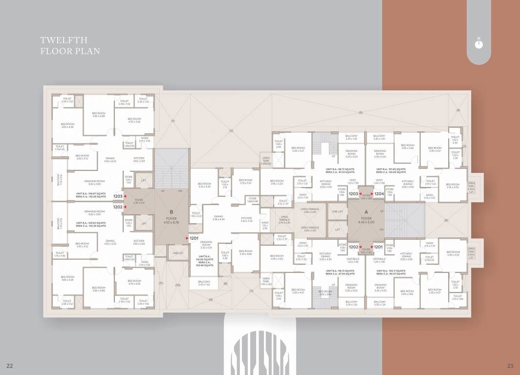  the orchard Block A And B Cluster Plan for 12th Floor