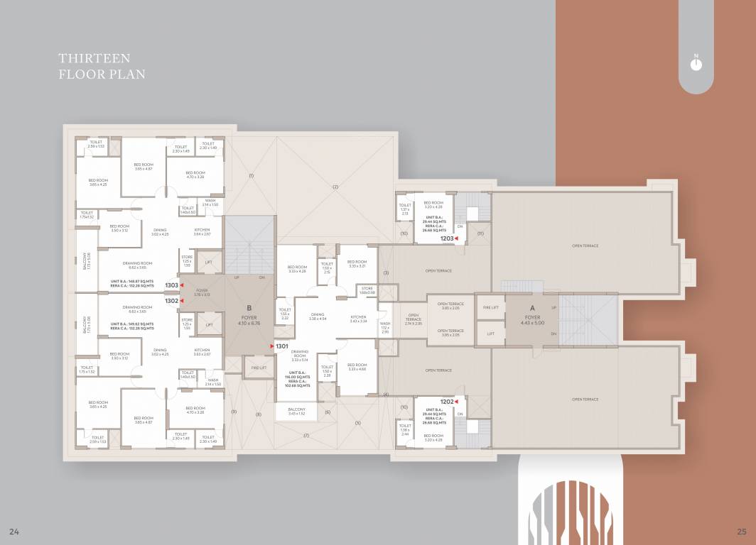 the orchard Block A And B Cluster Plan for 13th Floor