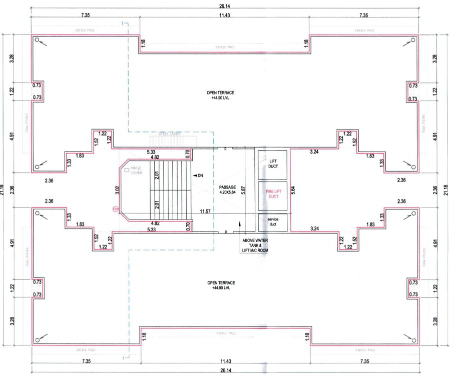  amaya Cluster Plan For Terrace Floor I And J