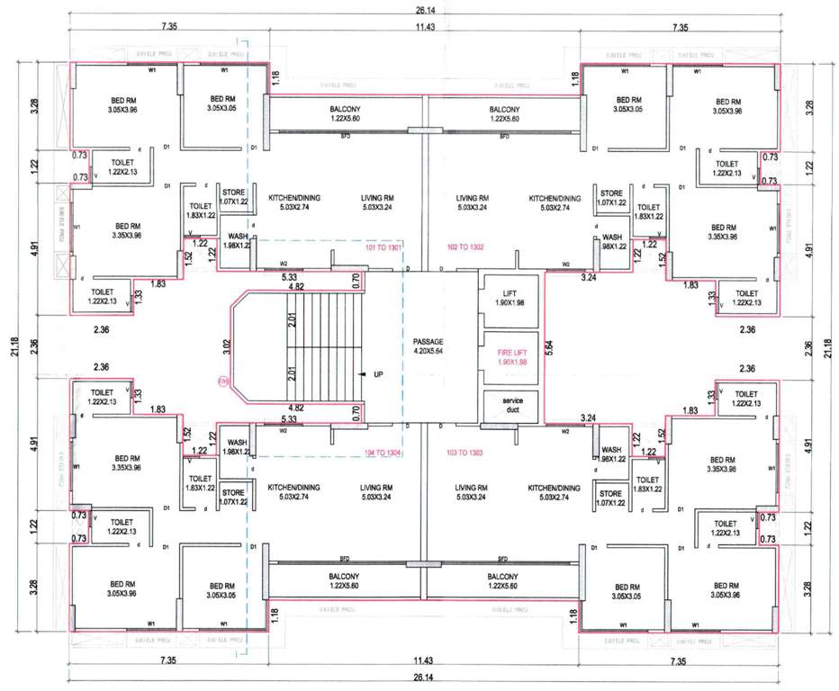 amaya Cluster Plan From 1st To 13th Floor Tower G And H