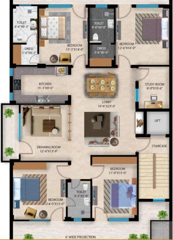  ultra luxury floors Anshu Typical Ultra Luxury Floors Cluster Plan
