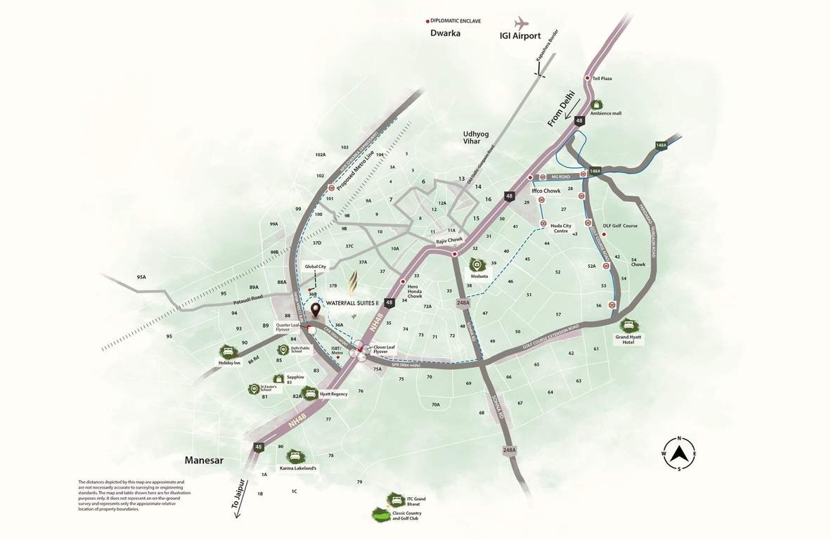  waterfall suites Location Plan