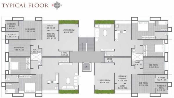  anugrah-avenue J Typical Cluster Plan