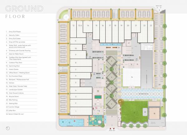  nityam-luxuria Block A Cluster Plan for ground Floor