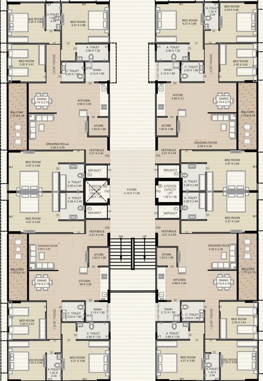 ajanta sampann Ajanta Sampann Typical Cluster Plan