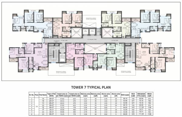 Tower 1 Cluster Plan solis-renaissance Tower 1 Cluster Plan